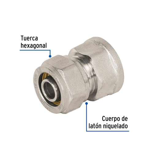 Conector para PEALPE, 3/8', con rosca hembra, FOSET | PPG-38NH | 45932