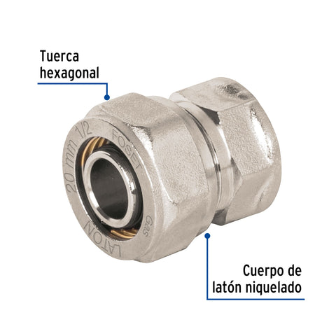 Conector para PEALPE, 1/2', con rosca hembra, FOSET | PPG-12NH | 45933
