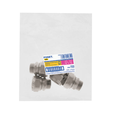 Conector para PEALPE, 1/2', con rosca macho, FOSET | PPG-12NM | 45936