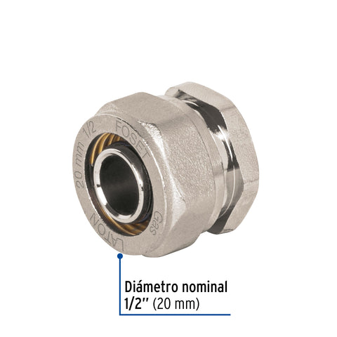 Tapón para PE-AL-PE, 1/2', FOSET | PPG-12TA | 45939