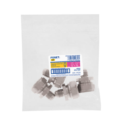 Conector para PEALPE, 1/2' a flare 3/8', FOSET | PPG-12CF | 45942