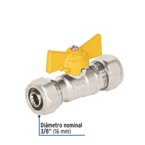 Válvula esfera para PE-AL-PE, 3/8', FOSET | PPG-38VE | 45943