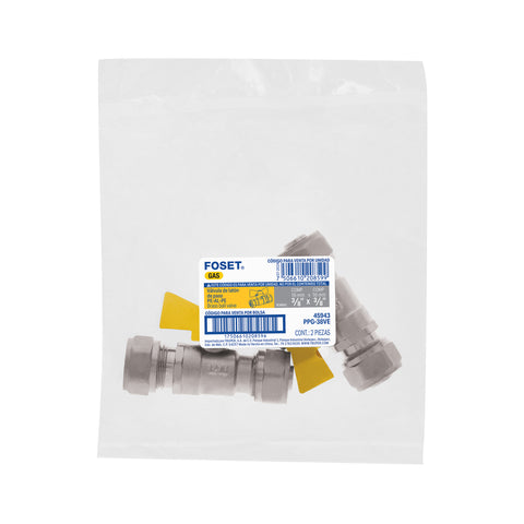 Válvula esfera para PE-AL-PE, 3/8', FOSET | PPG-38VE | 45943