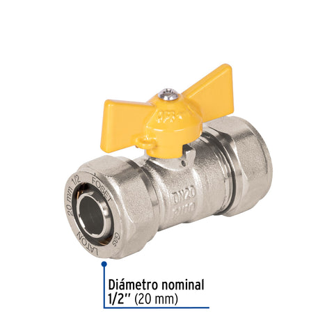 Válvula esfera para PE-AL-PE, 1/2', FOSET | PPG-12VE | 45944