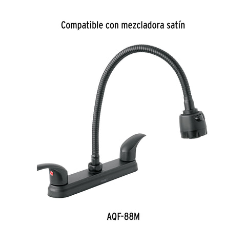 Cuello flexible para mezcladora de fregadero, negro, AQUA | AQCR-81M | 45948
