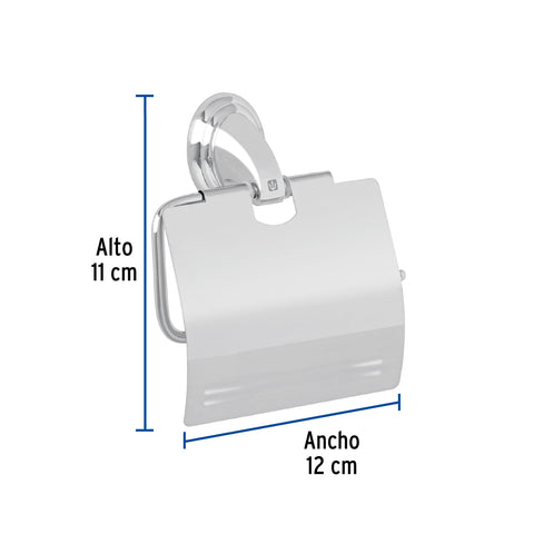 Portarrollo metálico acabado cromo, FOSET AQUA | AQA-82 | 45980