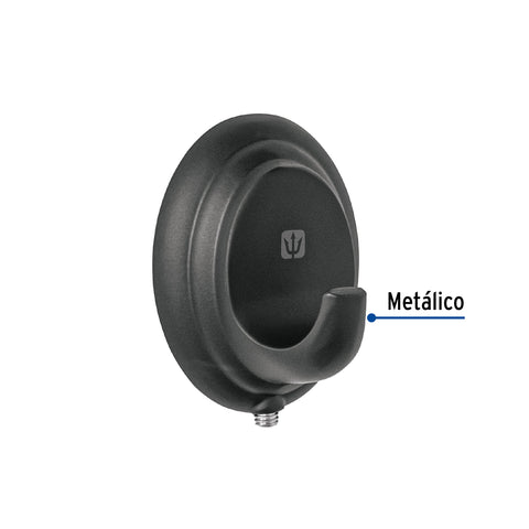 Gancho sencillo metálico acabado negro, FOSET AQUA | AQA-83M | 45987