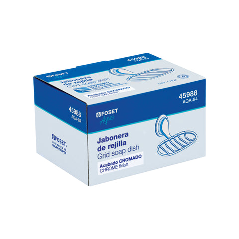 Jabonera metálica cromo, FOSET AQUA | AQA-84 | 45988