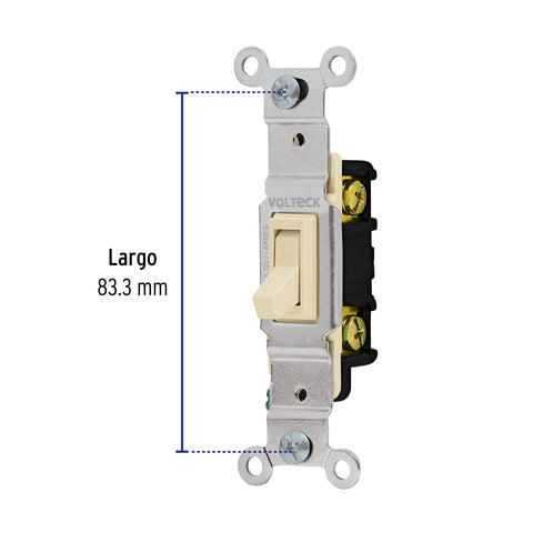 Interruptor vertical de palanca, Standard, marfil, Volteck | APSE-S | 46000