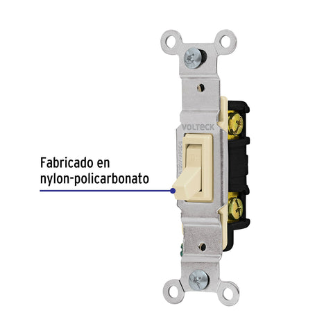 Interruptor vertical de palanca, Standard, marfil, Volteck | APSE-S | 46000