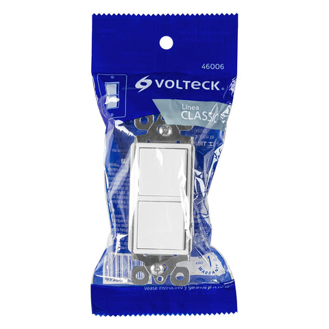 Interruptor dúplex, línea Classic, Volteck | APDO-CL | 46006