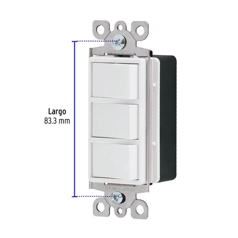 Interruptor triple, línea Classic, Volteck | APTR-CL | 46007