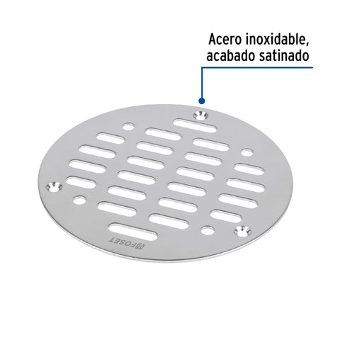 Rejilla de acero inoxidable 5', cierre con tornillos, FOSET | REJI-5 | 46047