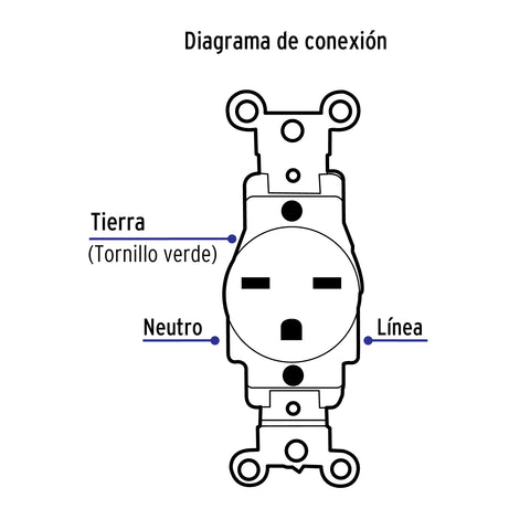 Contacto sencillo, cara de chino, Standard, marfil, Volteck | COSE-CHS | 46110