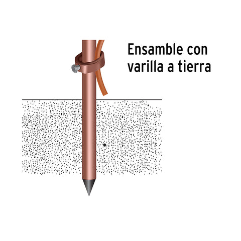 Conector para varilla a tierra, Volteck | CVT | 46125