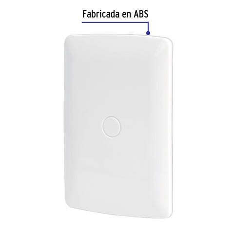 Placa de ABS, ciega, línea Italiana, color blanco, Volteck | PPC-IB | 46141