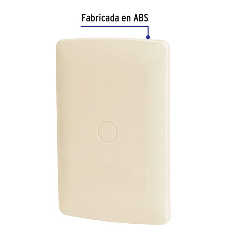 Placa de ABS ciega, línea Italiana, color marfil, Volteck | PPC-I | 46144