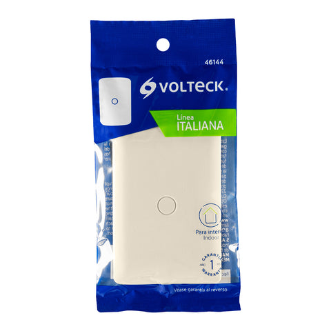 Placa de ABS ciega, línea Italiana, color marfil, Volteck | PPC-I | 46144