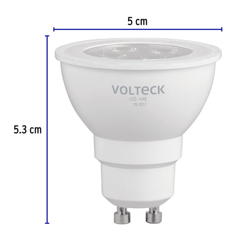 Lámpara de LED 4 W tipo MR 16 base GU10 luz de día, blíster | LED-104E | 46215