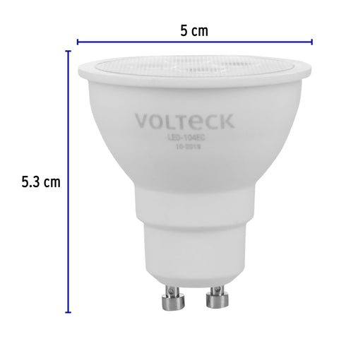 Lámpara de LED 4 W tipo MR 16 base GU10 luz cálida, blíster | LED-104EC | 46216