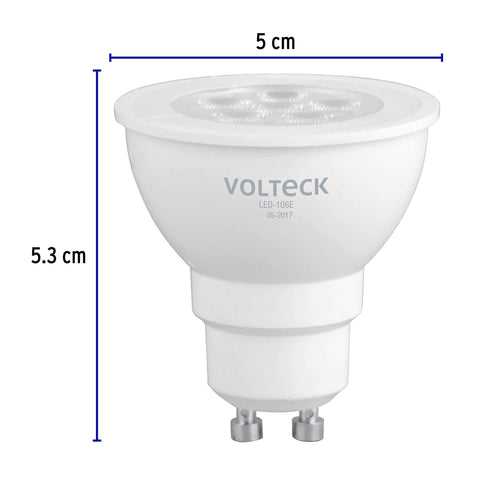 Lámpara de LED 6 W tipo MR 16 base GU10 luz de día, blíster | LED-106E | 46217