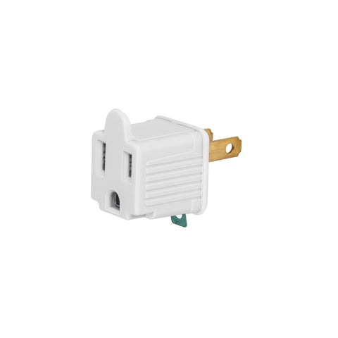 Adaptador 3 a 2, blanco, a granel, Volteck | AD-32B-G | 46255
