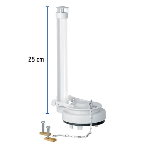Válvula de descarga 3' para WC de 1 pza, cadena inox, FOSET | VW-011 | 46287