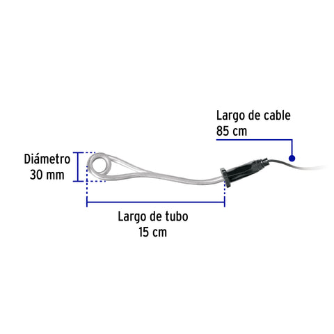 Calentador de inmersión p/agua #3 de 12 L, 600 W, Volteck | CAGU-3 | 46305