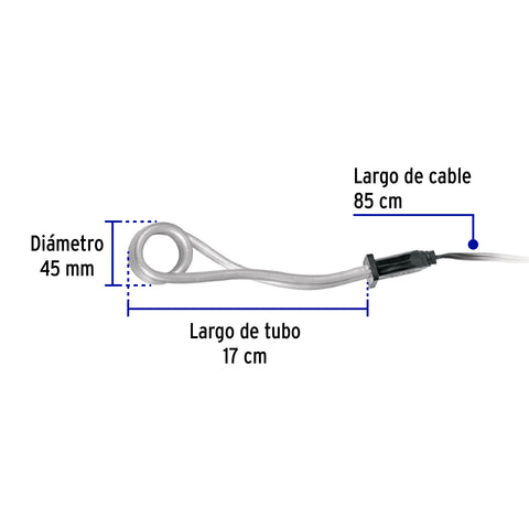 Calentador de inmersión p/agua #4 de 15 L, 750 W, Volteck | CAGU-4 | 46306
