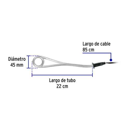 Calentador de inmersión p/agua #5 de 18 L, 900 W, Volteck | CAGU-5 | 46307