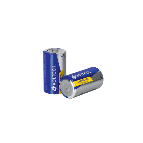 Blíster con 2 pilas zinc-carbón C, VOLTECK | ZI-C | 46310