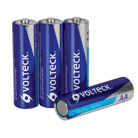 Blíster con 4 pilas alcalinas AA, VOLTECK | AL-AA | 46315