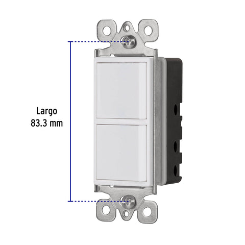 Interruptor dúplex, 1 sencillo y 1 de 3 vías, línea Classic | APDO-CLP | 46337
