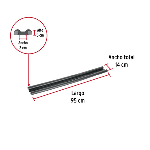 Guardapolvo con funda 95 cm, negro, HERMEX | GUPO-102 | 46364
