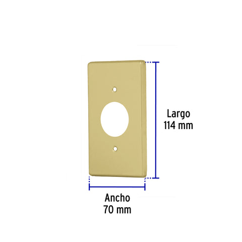 Placa para contacto redondo, de aluminio, línea Standard | PASE-S | 46414