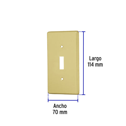 Placa para interruptor vertical, de aluminio, línea Standard | PAAP-S | 46417