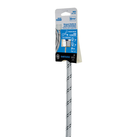 Manguera p/WC, acero inox, 1/2'x7/8', 50 cm, plástico/latón | FWC-P50X | 46422