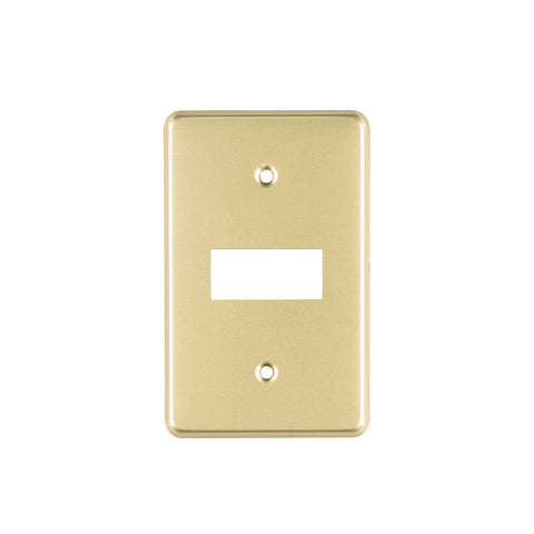 Placa 1 módulo, de aluminio, línea Económica, Volteck | PASE-E | 46435