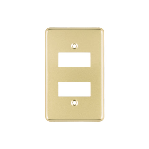 Placa 2 módulos, de aluminio, línea Económica, Volteck | PADO-E | 46436