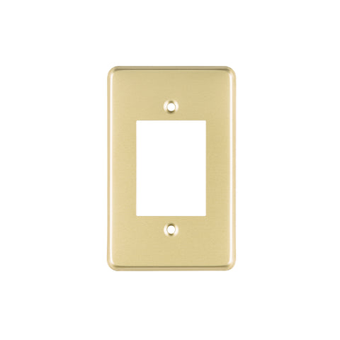 Placa 3 módulos, de aluminio, línea Económica, Volteck | PATR-E | 46437