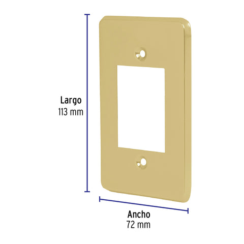 Placa 3 módulos, de aluminio, línea Económica, Volteck | PATR-E | 46437