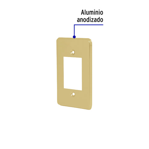 Placa 3 módulos, de aluminio, línea Económica, Volteck | PATR-E | 46437