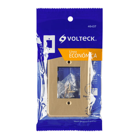 Placa 3 módulos, de aluminio, línea Económica, Volteck | PATR-E | 46437