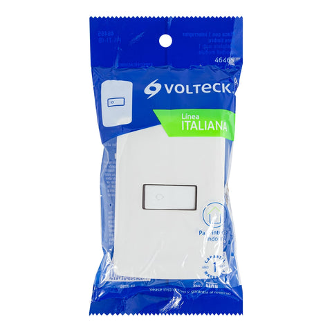 Placa armada con timbre, blanco, línea Italiana., Volteck | PA-TI-IB | 46465