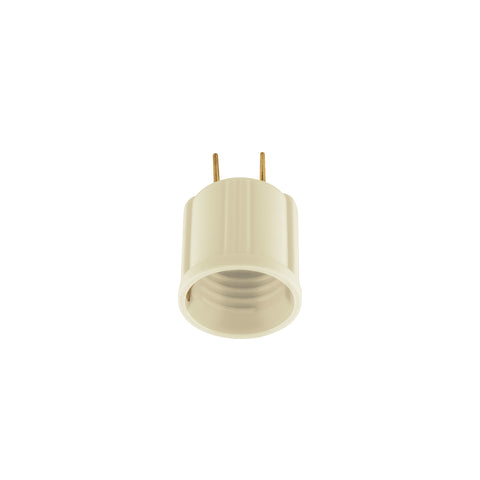 Portalámpara de baquelita, con adaptador, marfil, Volteck | POBA-20 | 46525