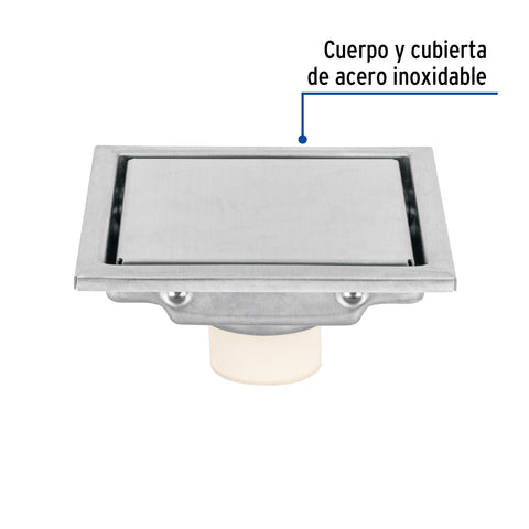 Resumidero reversible de 4', anti olores, acero inox, AQUA | RS-703 | 46543