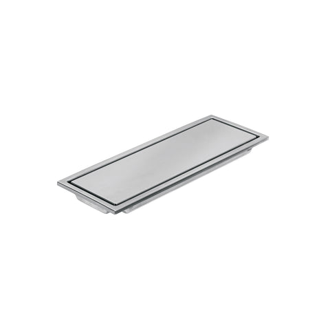 Resumidero rectangular 30x11cm reversible, inox, FOSET AQUA | RS-704 | 46544