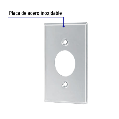Placa de Acero Inoxidable para contacto sencillo, Standard | PISE-S | 46546