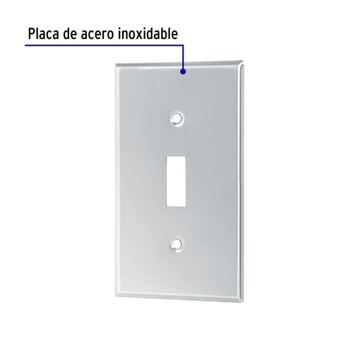 Placa de Acero Inox. para interruptor vertical, Standard | PIAP-S | 46547