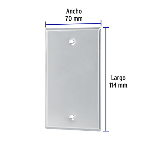 Placa de Acero Inoxidable ciega, Línea Standard | PICI-S | 46548